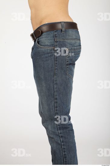 Thigh Whole Body Man Casual Jeans Athletic Studio photo references