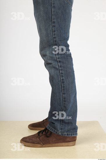 Calf Whole Body Man Casual Jeans Athletic Studio photo references