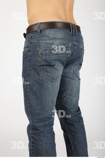 Thigh Whole Body Man Casual Jeans Athletic Studio photo references