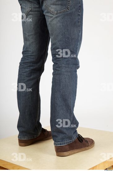 Calf Whole Body Man Casual Jeans Athletic Studio photo references