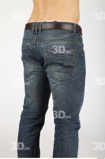 Thigh Whole Body Man Casual Jeans Athletic Studio photo references