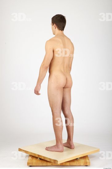 Whole Body Man Nude Casual Athletic Studio photo references