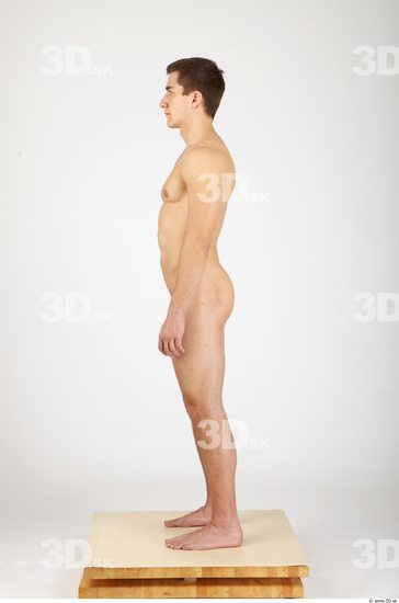 Whole Body Man Nude Casual Athletic Studio photo references