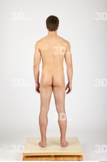 Whole Body Man Nude Casual Athletic Studio photo references