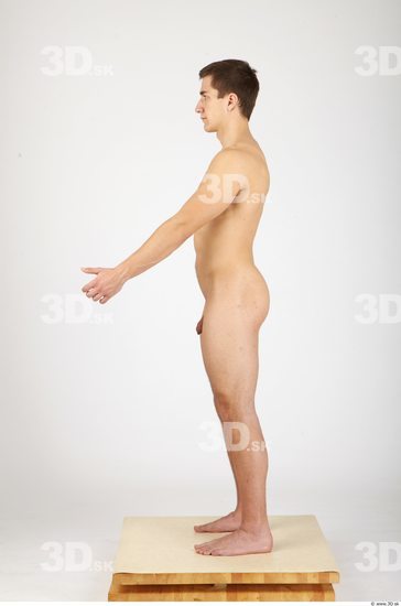 Whole Body Man Nude Casual Athletic Studio photo references