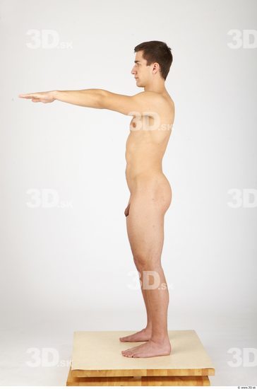 Whole Body Man Nude Casual Athletic Studio photo references