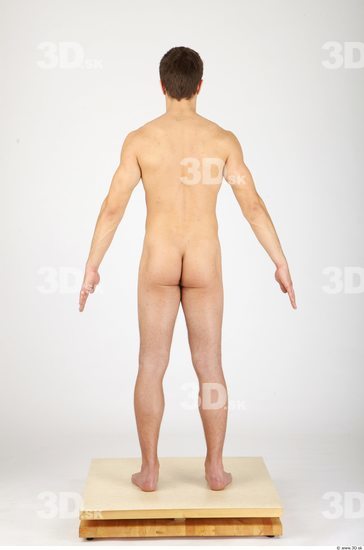 Whole Body Man Nude Casual Athletic Studio photo references