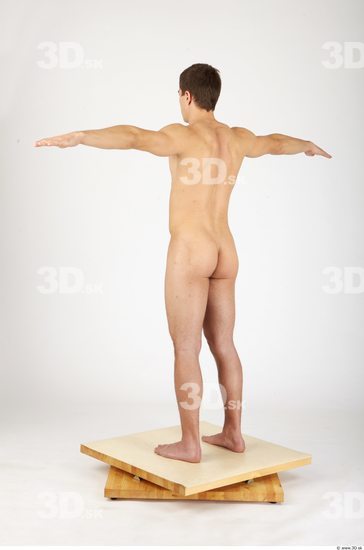 Whole Body Man T poses Nude Casual Athletic Studio photo references