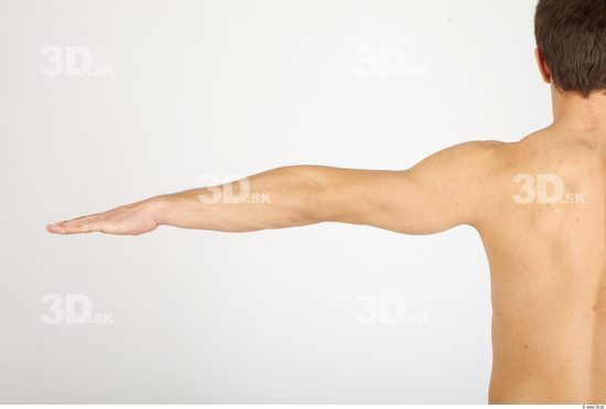 Arm Whole Body Man Nude Casual Athletic Studio photo references