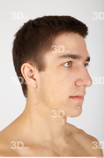 Whole Body Head Man Casual Athletic Studio photo references