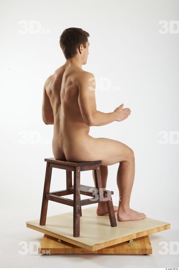 Whole Body Man Artistic poses White Nude Athletic