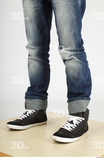 Calf Whole Body Man Casual Jeans Slim Studio photo references