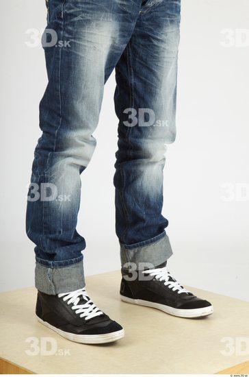 Calf Whole Body Man Casual Jeans Slim Studio photo references