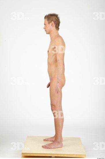 Whole Body Man Nude Casual Slim Studio photo references