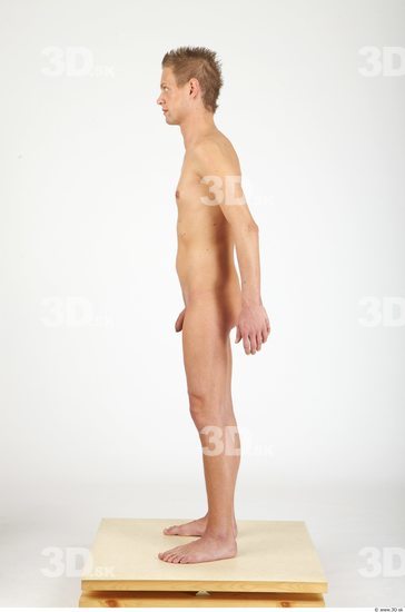 Whole Body Man Nude Casual Slim Studio photo references