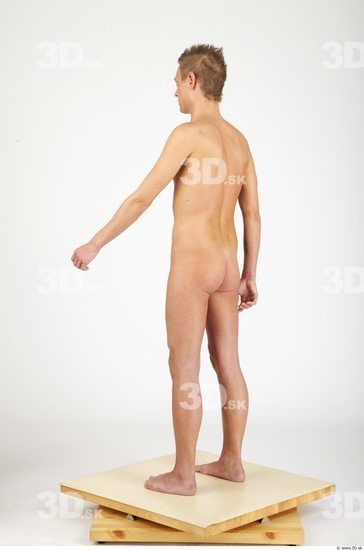 Whole Body Man Nude Casual Slim Studio photo references