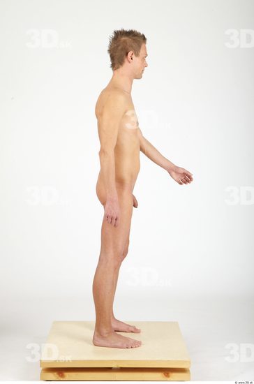 Whole Body Man Nude Casual Slim Studio photo references