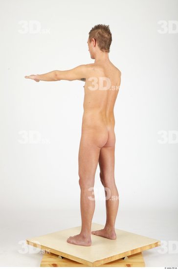 Whole Body Man Nude Casual Slim Studio photo references