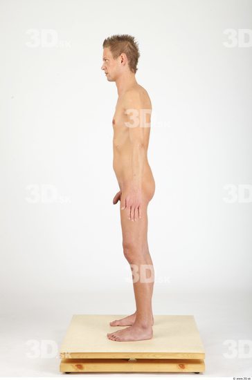 Whole Body Man Nude Casual Slim Studio photo references