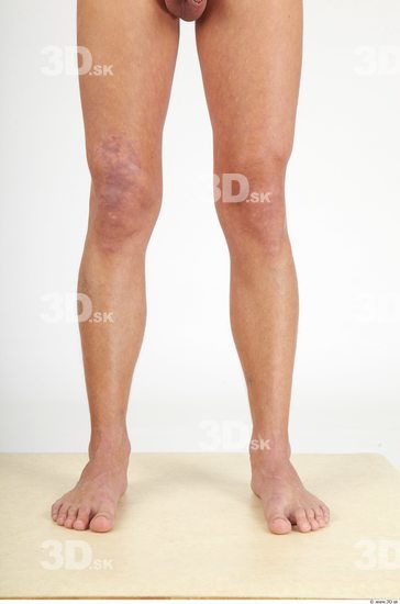 Calf Whole Body Man Nude Casual Slim Studio photo references