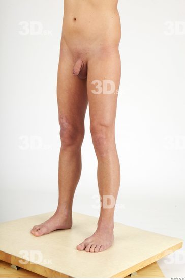 Leg Whole Body Man Nude Casual Slim Studio photo references