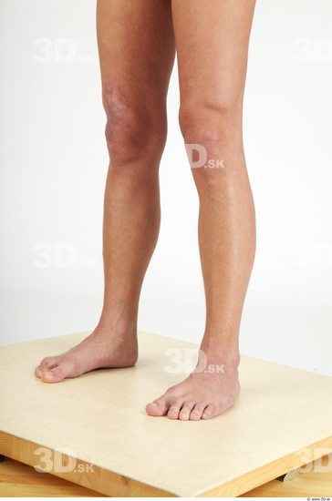 Calf Whole Body Man Nude Casual Slim Studio photo references