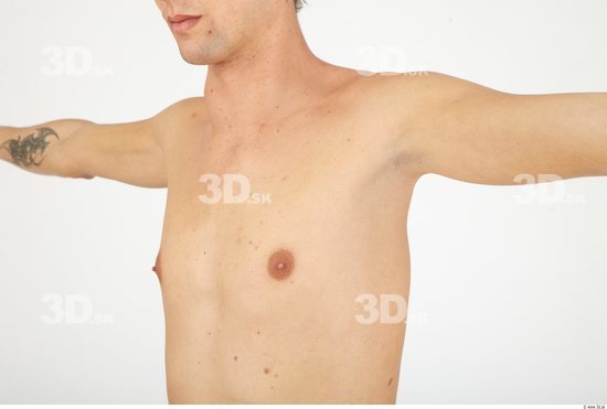 Chest Whole Body Man Nude Casual Slim Studio photo references