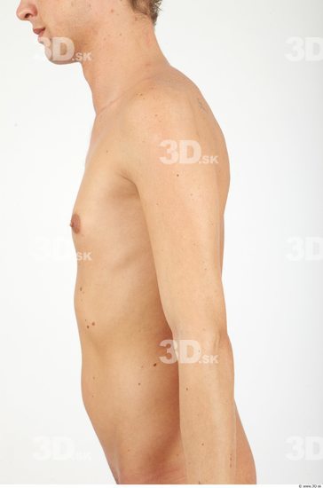 Arm Whole Body Man Nude Casual Slim Studio photo references