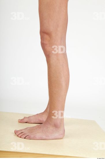 Calf Whole Body Man Nude Casual Slim Studio photo references