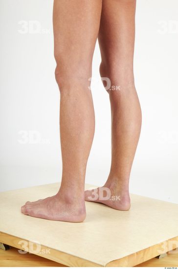 Calf Whole Body Man Nude Casual Slim Studio photo references