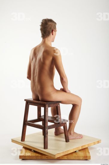 Whole Body Man Artistic poses White Nude Slim