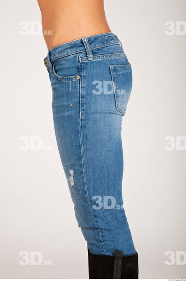 Thigh Whole Body Woman Casual Jeans Athletic Studio photo references