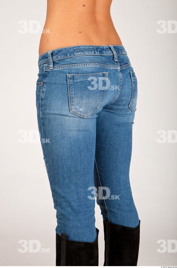 Thigh Whole Body Woman Casual Jeans Athletic Studio photo references