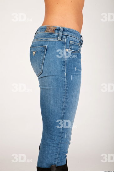 Thigh Whole Body Woman Casual Jeans Athletic Studio photo references