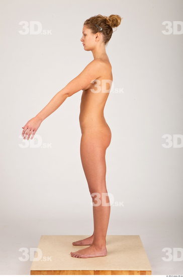 Whole Body Woman Nude Casual Athletic Studio photo references