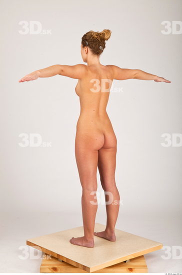 Whole Body Woman T poses Nude Casual Athletic Studio photo references