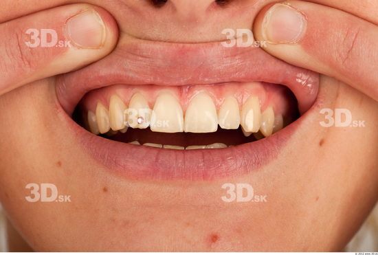 Whole Body Teeth Woman Casual Athletic Studio photo references