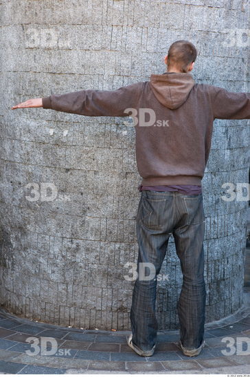 Whole Body Head Man T poses Casual Slim Street photo references