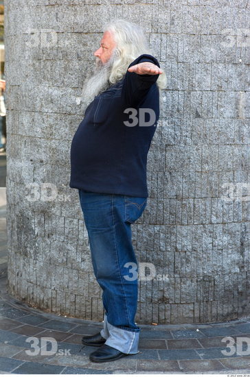 Whole Body Head Man T poses Casual Slim Overweight Bearded Street photo references