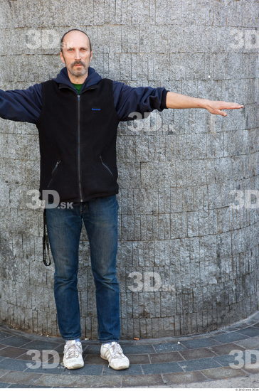 Whole Body Head Man T poses Casual Slim Street photo references