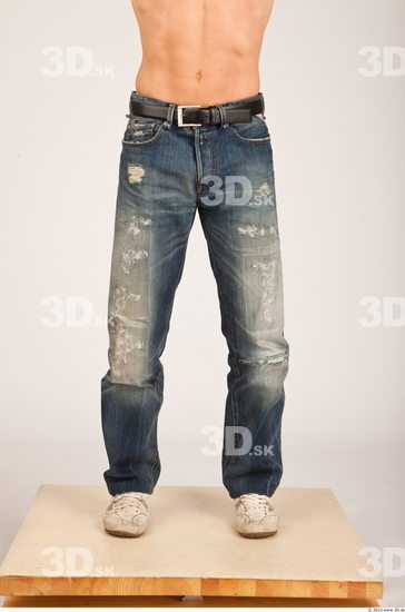 Leg Whole Body Man Casual Jeans Athletic Studio photo references