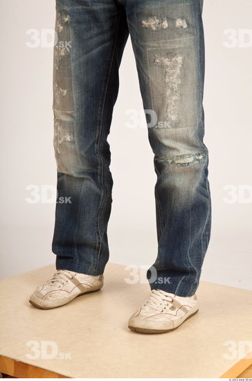 Calf Whole Body Man Casual Jeans Athletic Studio photo references