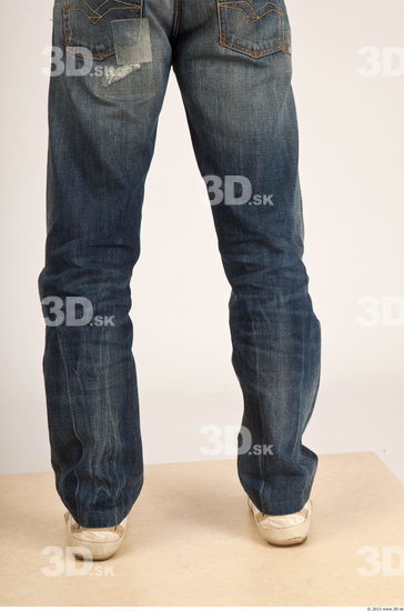 Calf Whole Body Man Casual Jeans Athletic Studio photo references