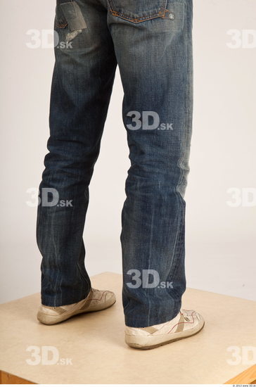 Calf Whole Body Man Casual Jeans Athletic Studio photo references