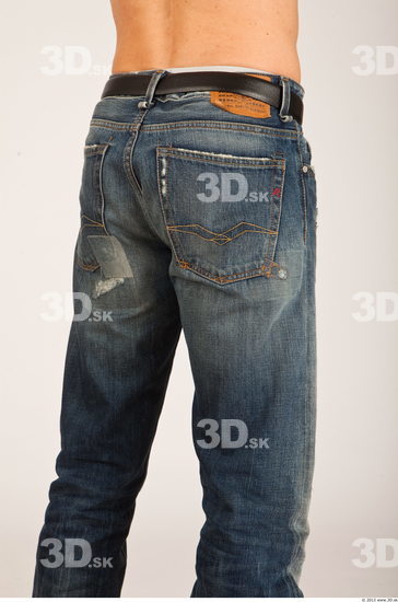 Thigh Whole Body Man Casual Jeans Athletic Studio photo references