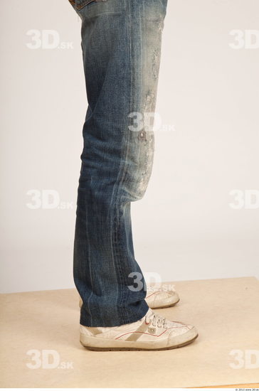 Calf Whole Body Man Casual Jeans Athletic Studio photo references