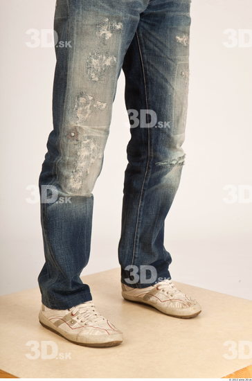 Calf Whole Body Man Casual Jeans Athletic Studio photo references