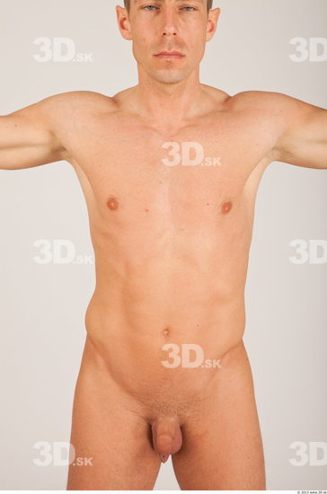 Upper Body Whole Body Man Nude Casual Athletic Studio photo references