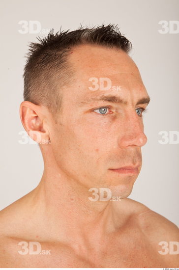 Whole Body Head Man Casual Athletic Studio photo references