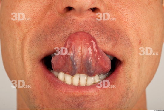 Whole Body Tongue Man Casual Athletic Studio photo references